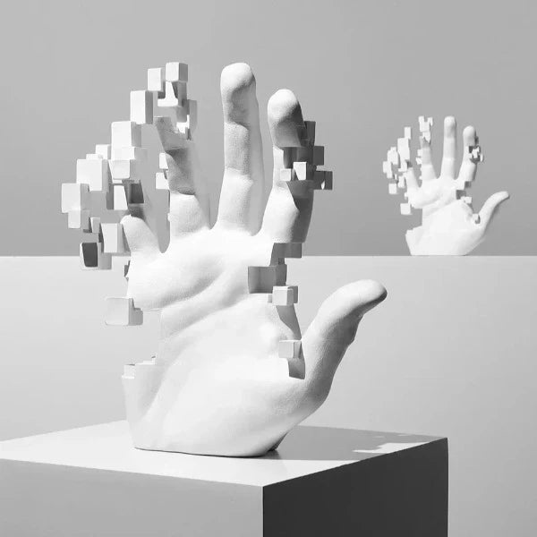 White Artistic Hand Art Body Statue